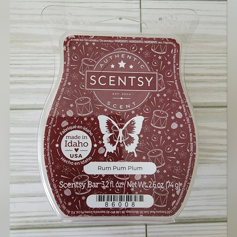 Scentsy Rum Pum Plum, wax bar melts, *Retired scent*